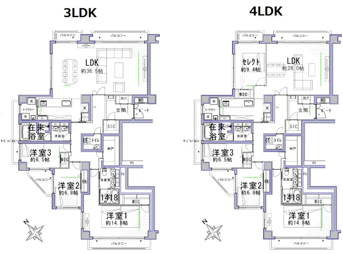 Floor plan — Ebisu 8 min Renovated 3 Bedroom Apartment