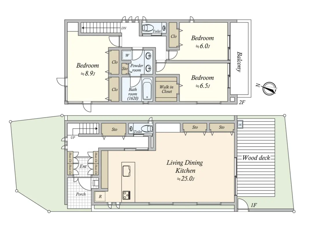 Floor plan — Toritsudaigaku 16 min Brand New 3 Bedroom Wood House