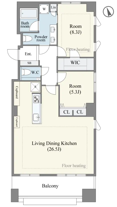 Floor plan — Roppongi Hills Residence A Pent House 2 Bedroom Apartment