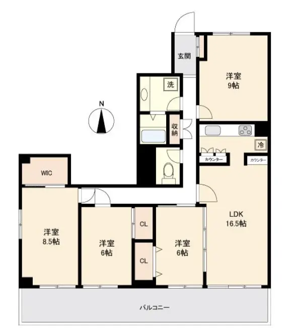 Floor plan — Ebisu 8 min 4 Bedroom Apartment
