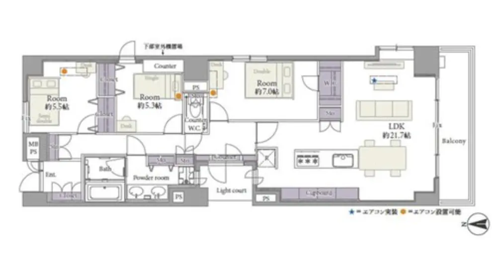 Floor plan — Toritsudaigaku 2 min Renovated 3 Bedroom Apartment
