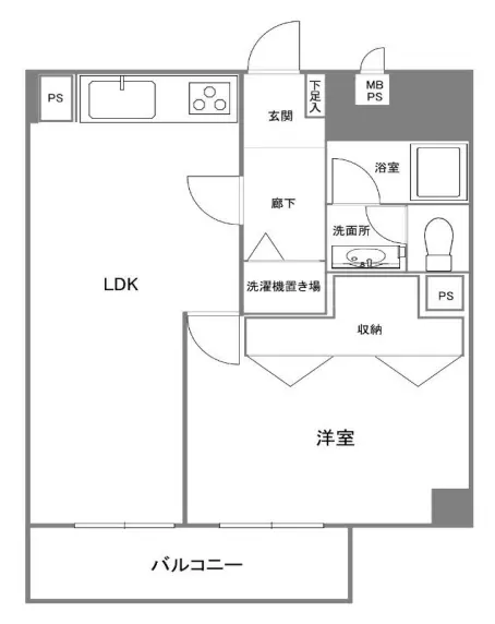 Floor plan — Ryougoku 6 min Renovated 1 Bedroom Apartment