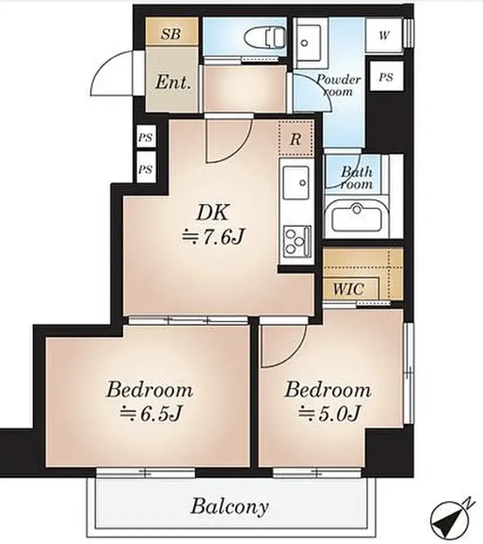 Floor plan — Morishita 7 min Renovated 2 Bedroom Aaprtment