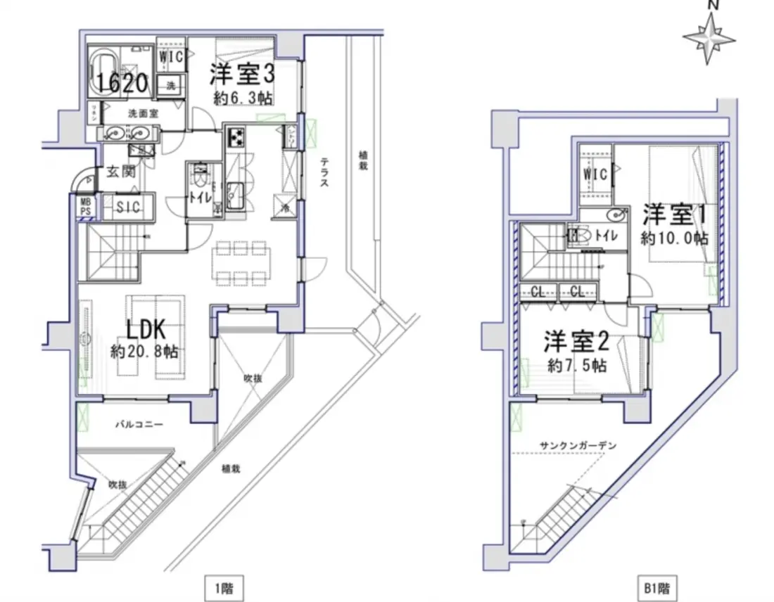 Floor plan — Chitosefunabashi 19 min Renovated 3 Bedroom Apartment