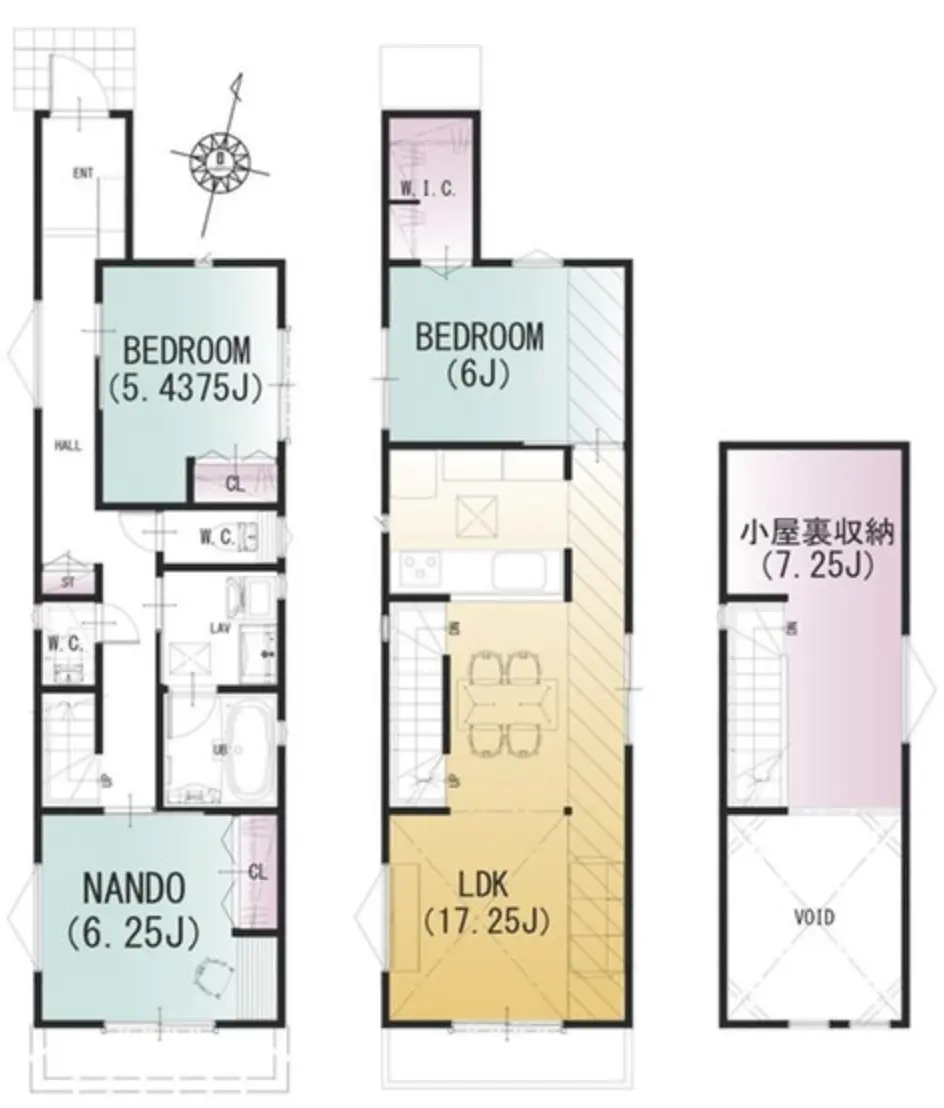 Floor plan — Chitosekarasuyama 13 min Brand New 2 Bedroom Wood House