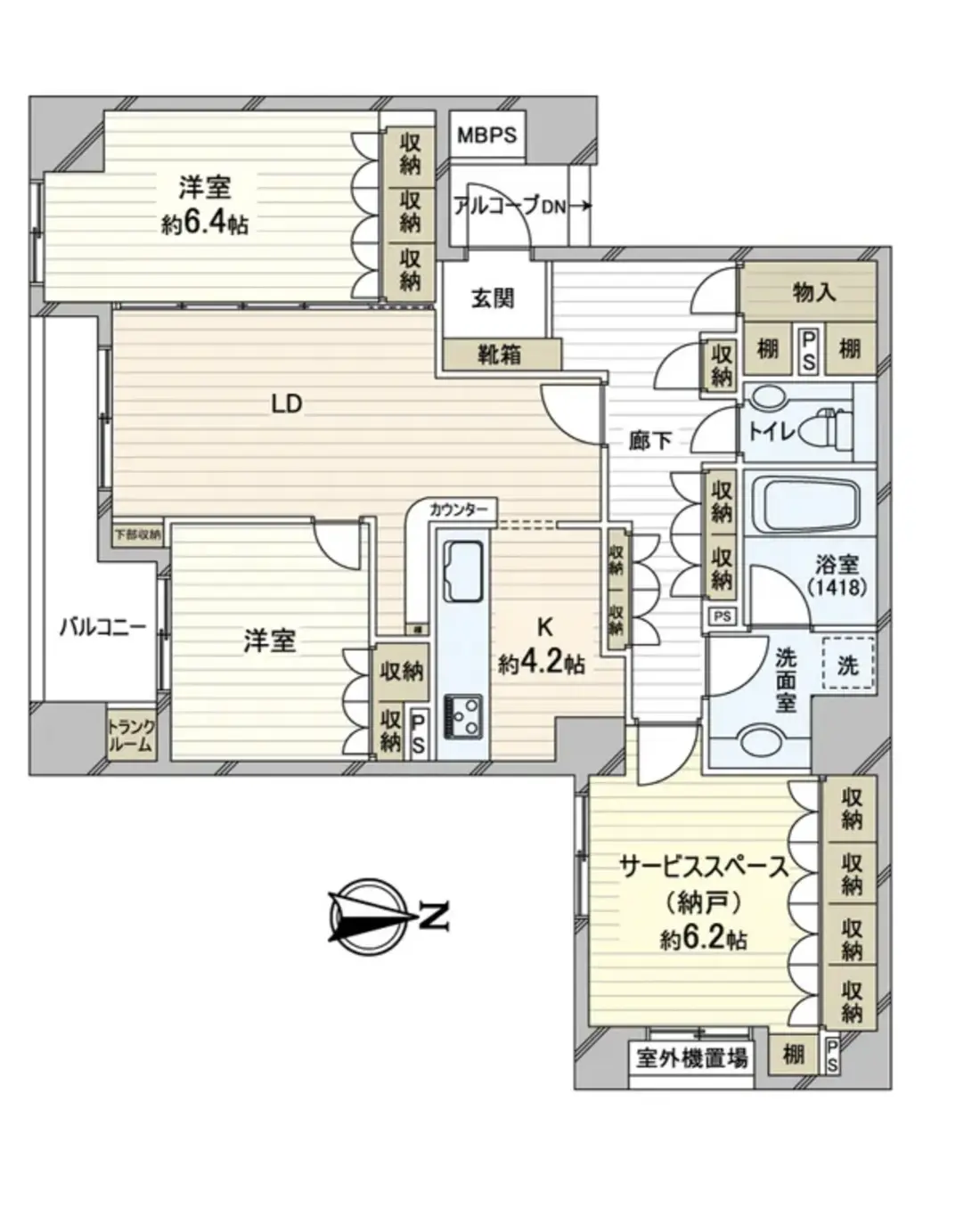 Floor plan — Ueno 6 min Renovated 2 Bedroom Apartment