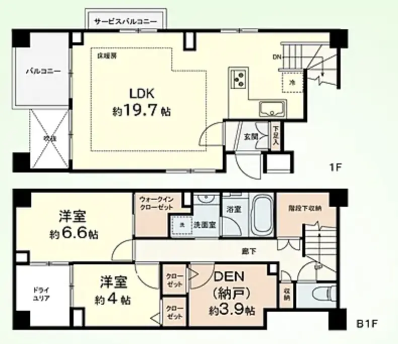 Floor plan — Kitashinagawa 4 min Pet OK 2 Bedroom Apartment