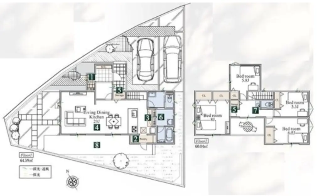 Floor plan — Suzukakedai 10 min Brand New Private Terrace 4 Bedroom Wood House