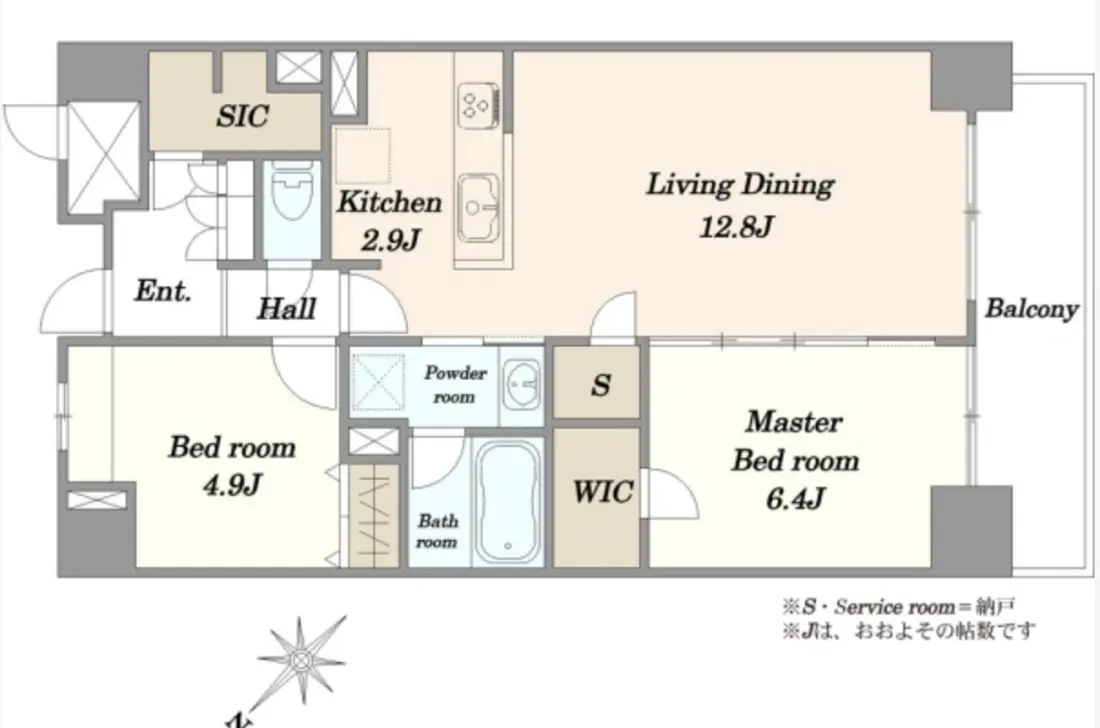 Floor plan — Sangenjaya 1 min Renovated 2 Bedroom Apartment