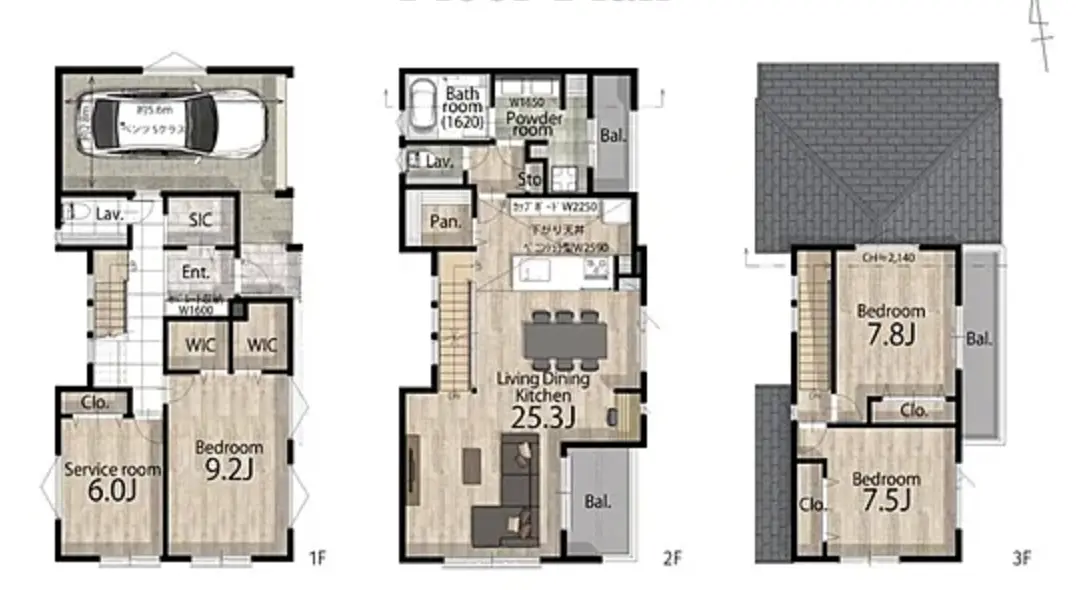 Floor plan — Gakugeidaigaku 9 min Brand New 3 Bedroom Wood House