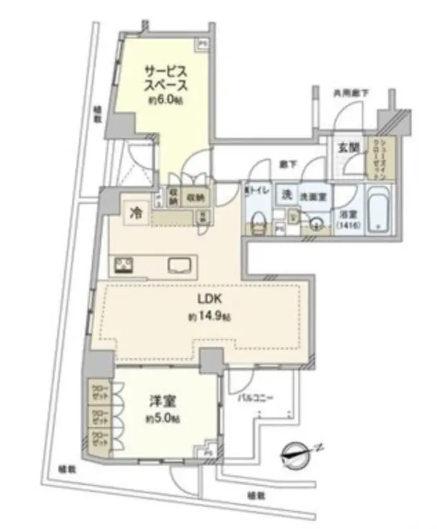 Floor plan — Shimokitazawa 4 min Pet OK 1 Bedroom Apartment