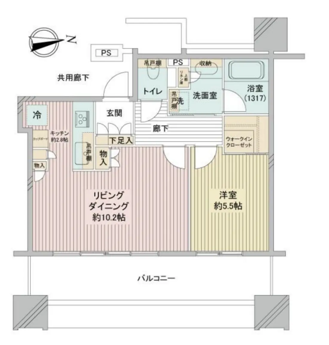 Floor plan — Shirokane The Sky Tokyo Tower View 1 Bedroom Apartment