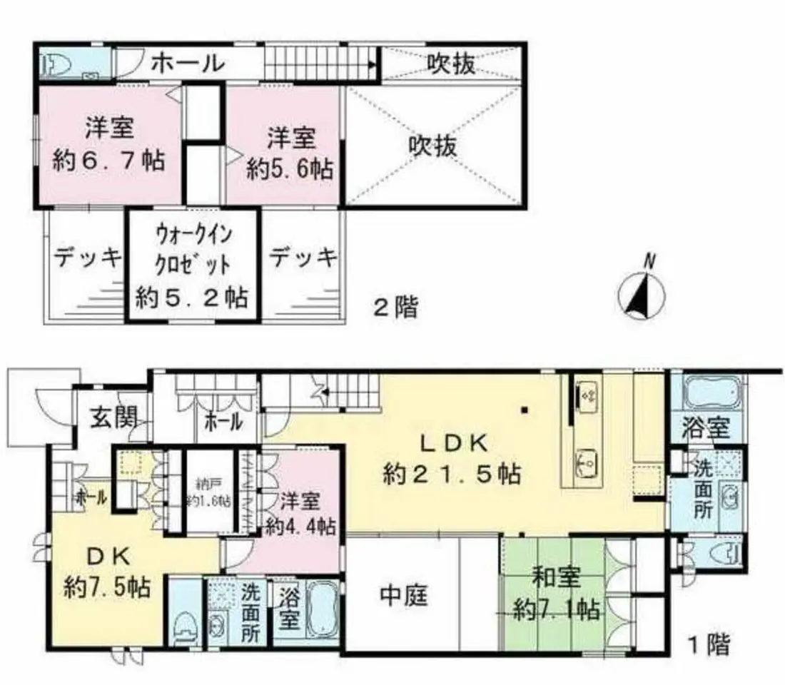Floor plan — Kamikitazawa 3 min 4 Bedroom Wood House