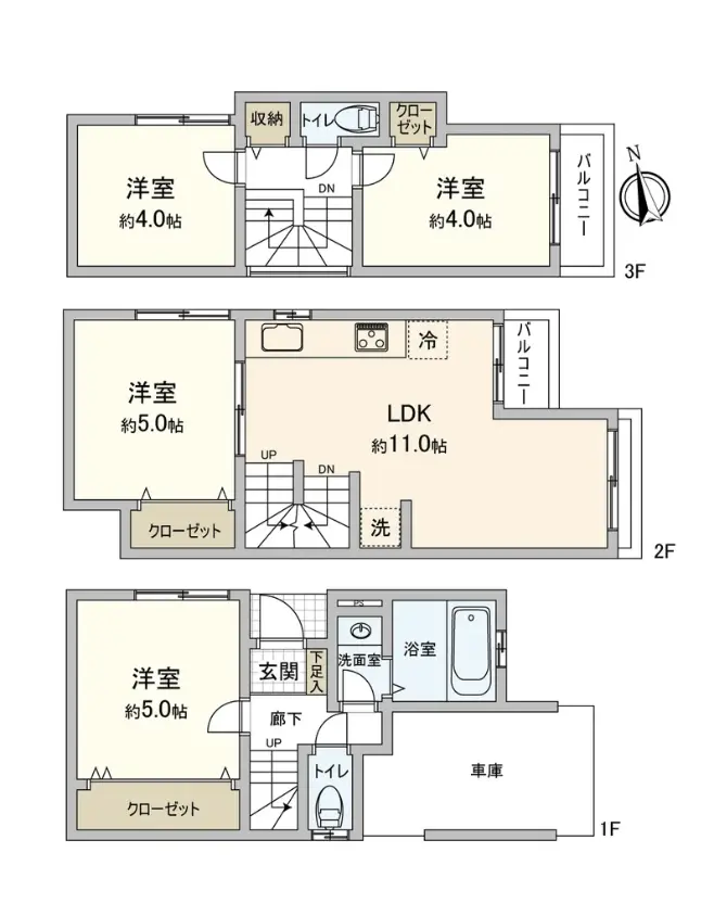 Floor plan — Yoyogi 2 min 4 Bedroom RC House