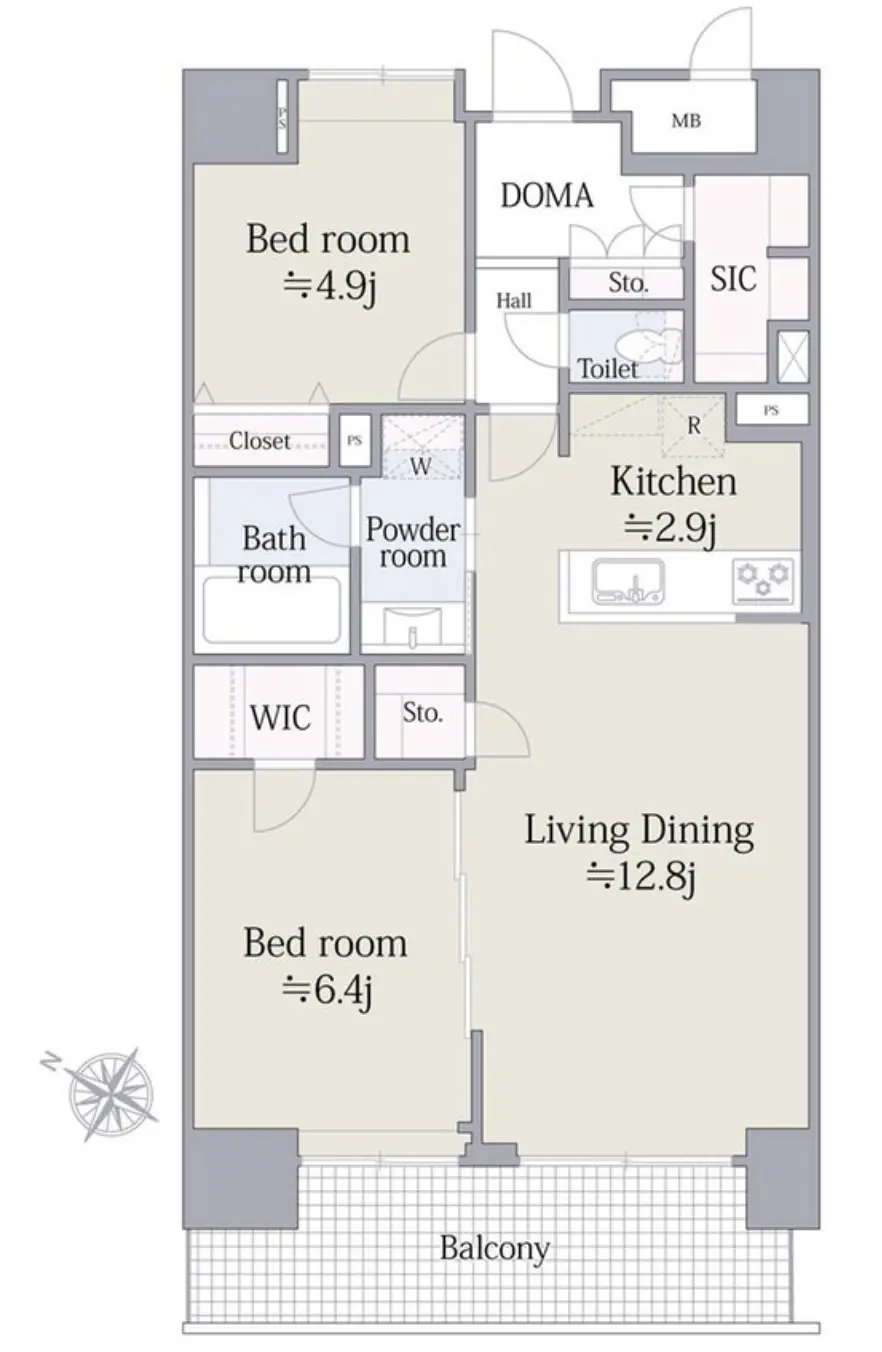 Floor plan — Sangenjaya 1 min Renovated 2 Bedroom Aparmtnet