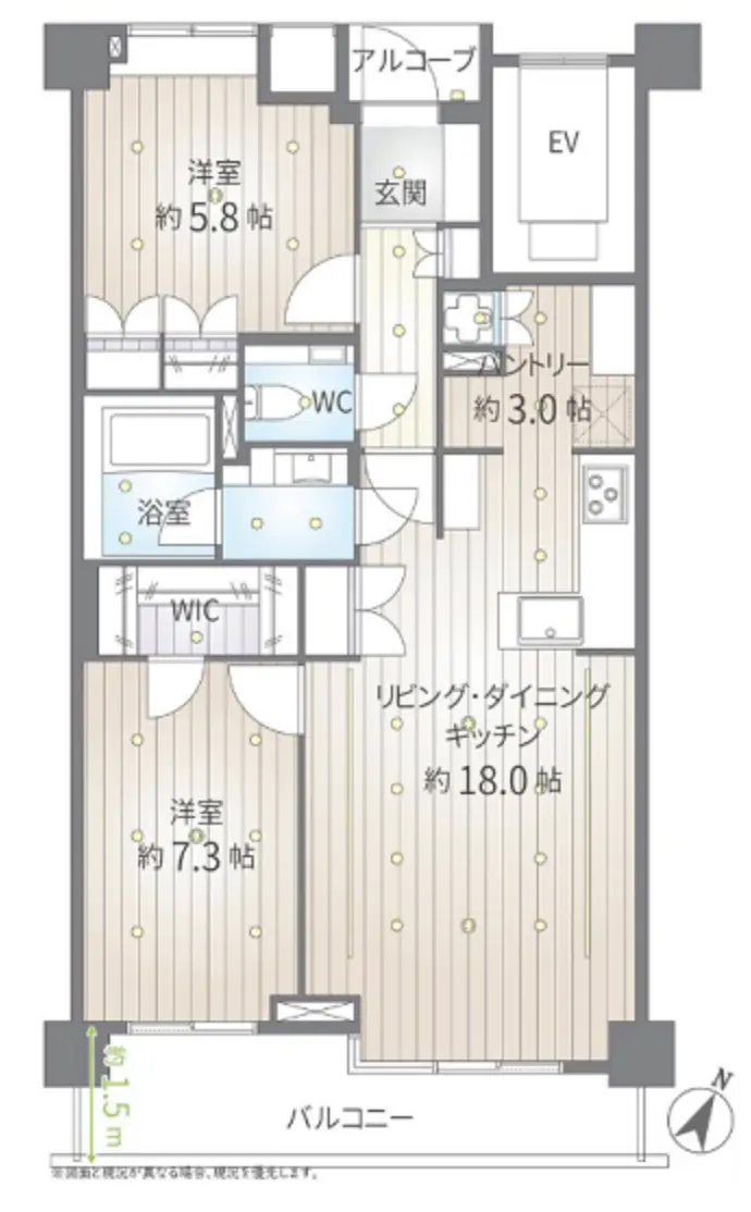 Floor plan — Fudomae 7 min Renovated 2 Bedroom Apartment