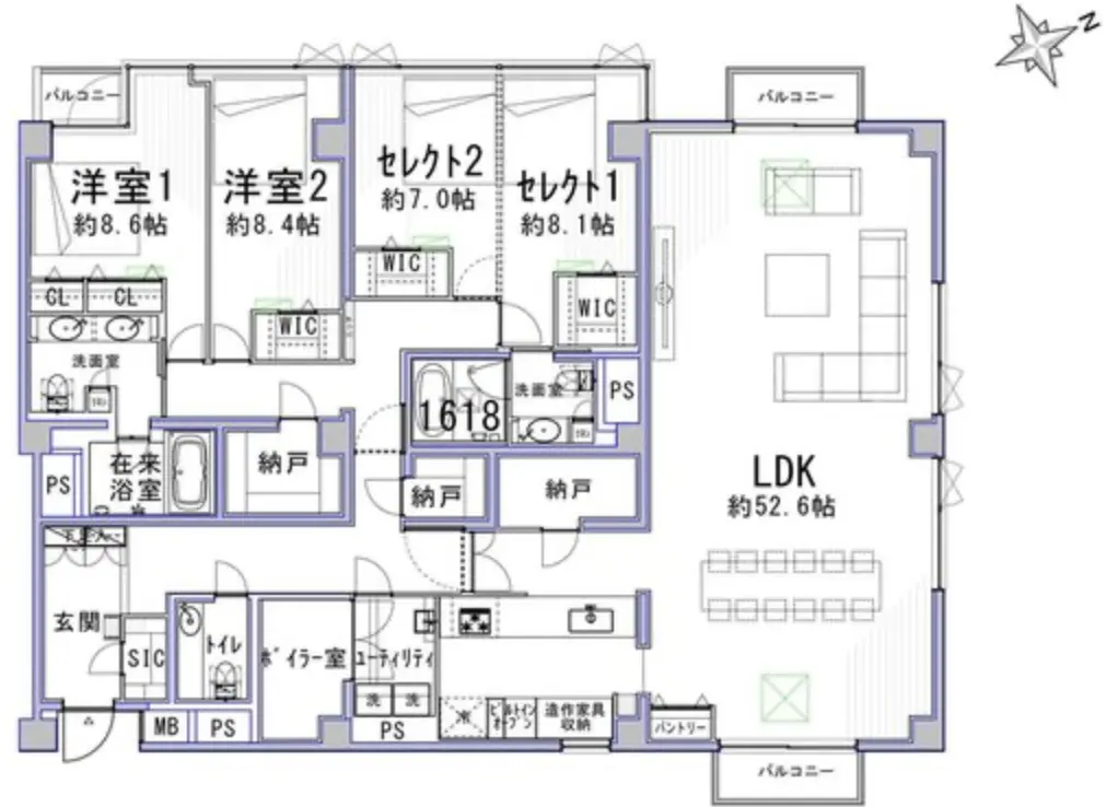 Floor plan — Shirokane 10 min renovated 200sqm+ Unit