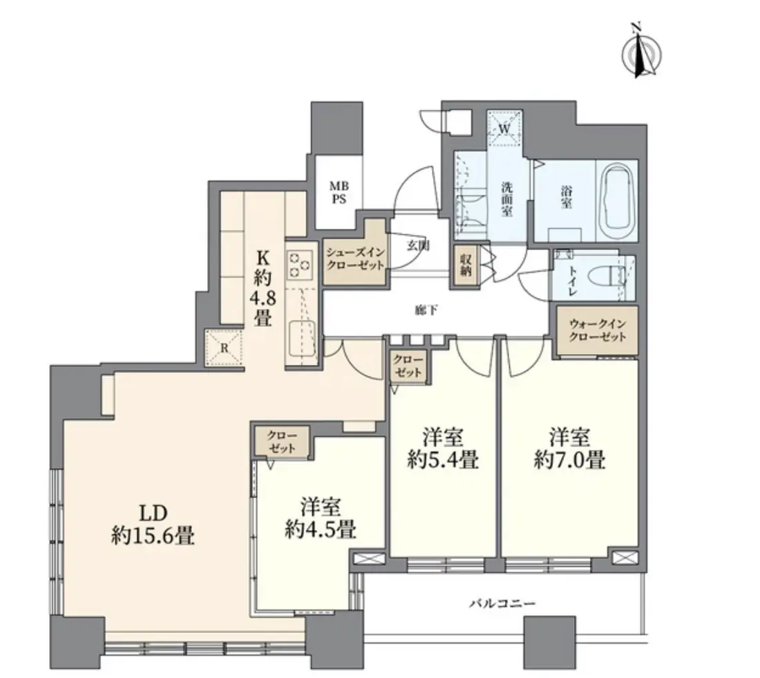 Floor plan — Odaiba Luxury Condo 3 Bedroom Corner Unit