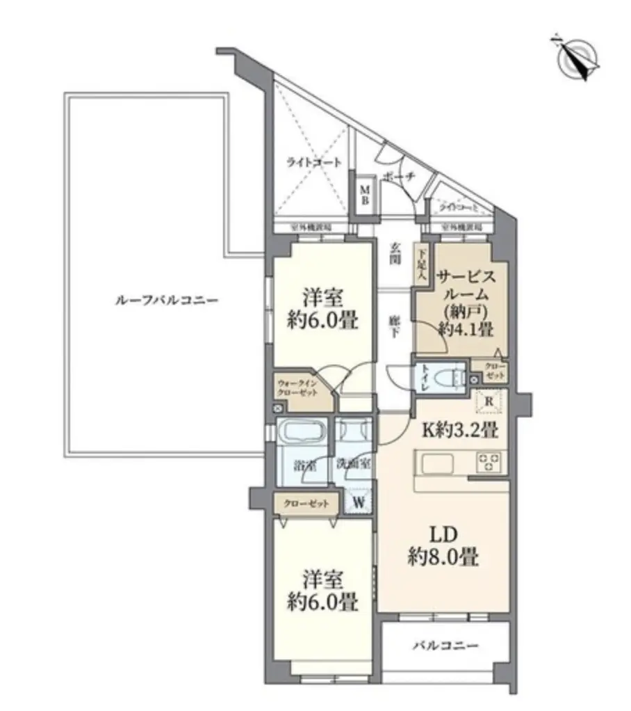 Floor plan — Oimachi 10 min 3 Bedroom Apartment with Roof Balcony