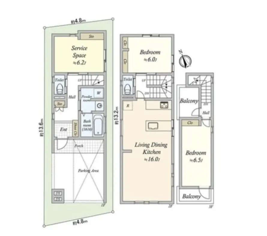 Floor plan — Gakugei 4 min Brand New House