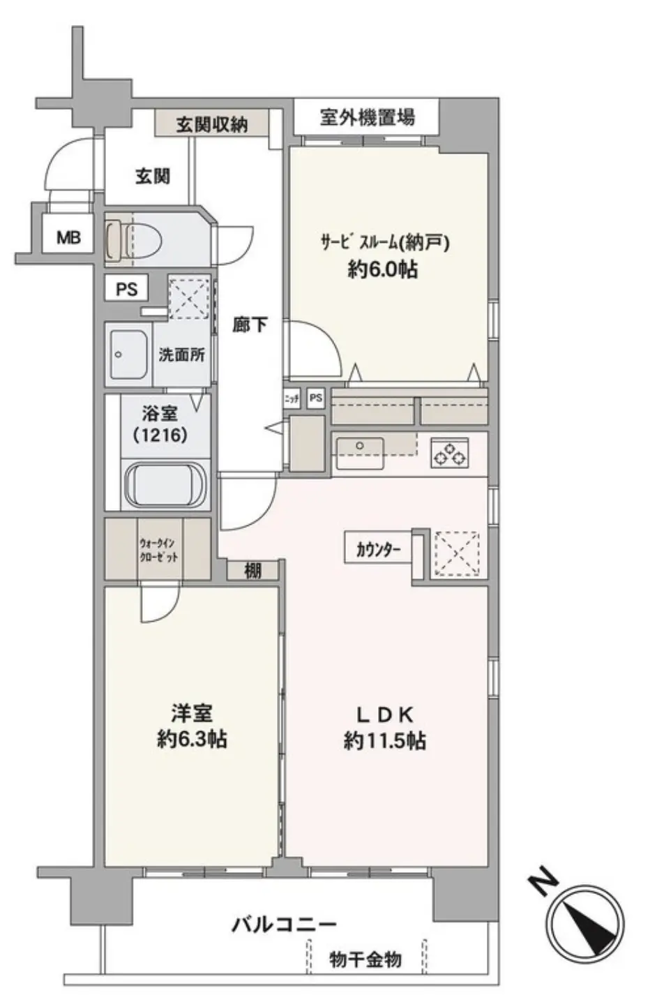 Floor plan — Akasaka 6 min Renovated 2 Bedroom apartment (2)
