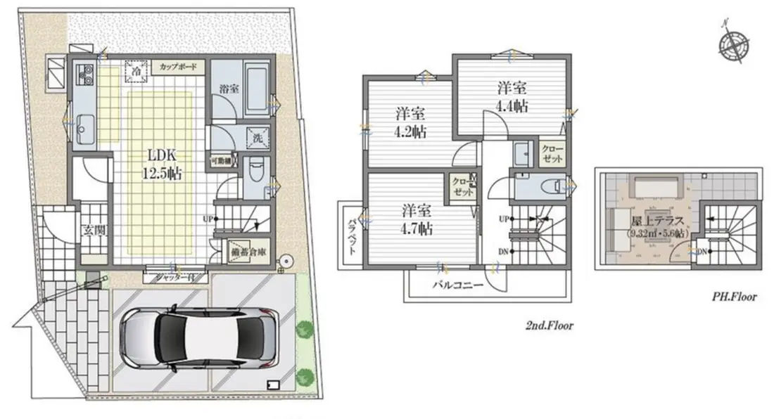 Floor plan — Kichijoji 15 min Brand New House with Roof Balcony