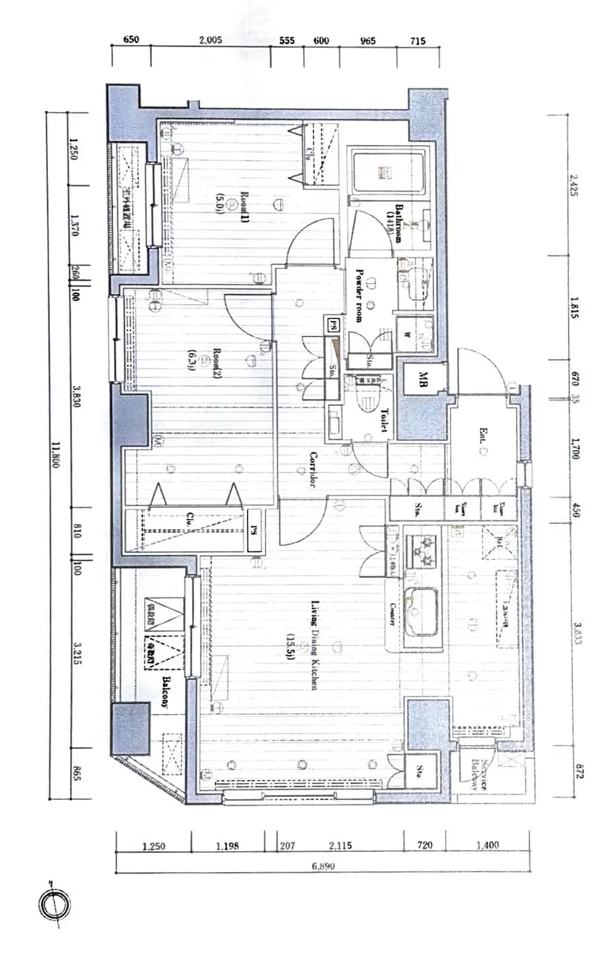 Floor plan — Azabujuban 2 min Designer Apartment Open View
