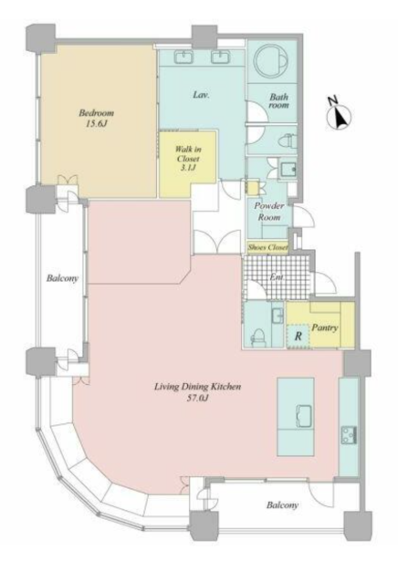 Tokyo Twin Parks Right Wing Pent House 1 Bedroom Apartment