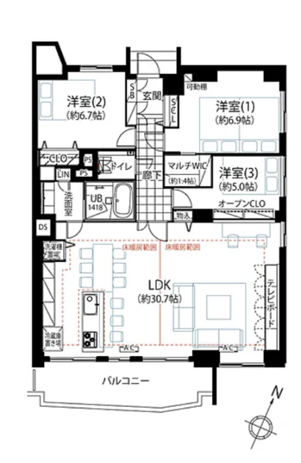 Gakugeidaigaku 10 min Pent House Renovated 3 Bedroom Apartment