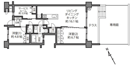 Futakotamagawa 9 min Private Terrace Renovated 2 Bedroom Apartment