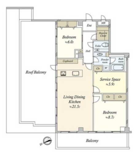 Shirokanedai 11 min Roof Balcony Renovated 3 Bedroom Apartment  