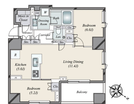 Ebisu 3 min 2 Bedroom Apartment