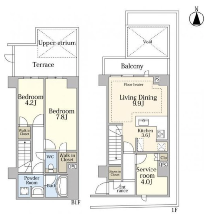 Yotsuya3chome 4 min Private Terrace 2 Bedroom Apartment