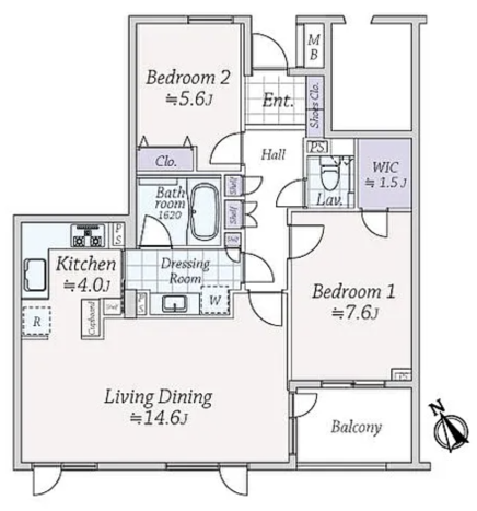 Shirokanetakanawa 8 min Renovated 2 Bedroom Apartment 