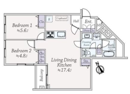 Yoyogiuehara 7 min Pent House Renovated 2 Bedroom Apartment