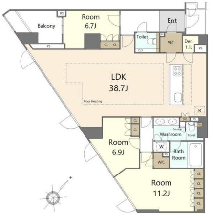 Daikanyama 11 min Brand New 3 Bedroom Apartment