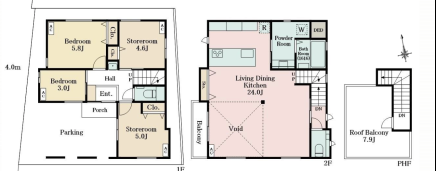 Totitsudaigaku 6 min Brand New Roof Balcony 2 Bedroom Wood House