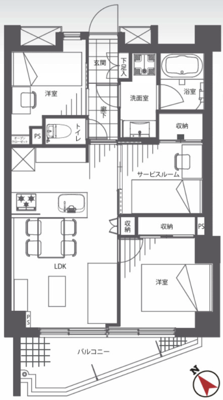 Shinsen 7 min Renovated Pent House 2 Bedroom Apartment