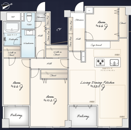 Shirokanetaknawa 6 min Renovated 3 Bedroom Apartment