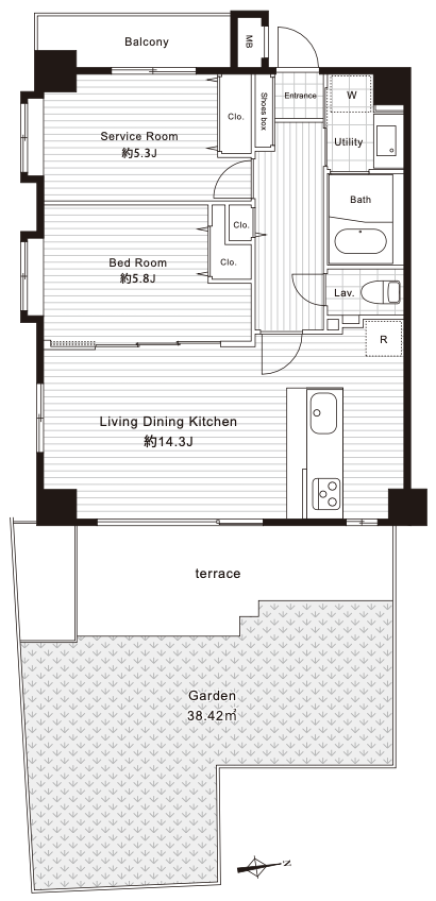 Ikejiriohashi 9 min Private Terrace Renovated 2 Bedroom Apartment