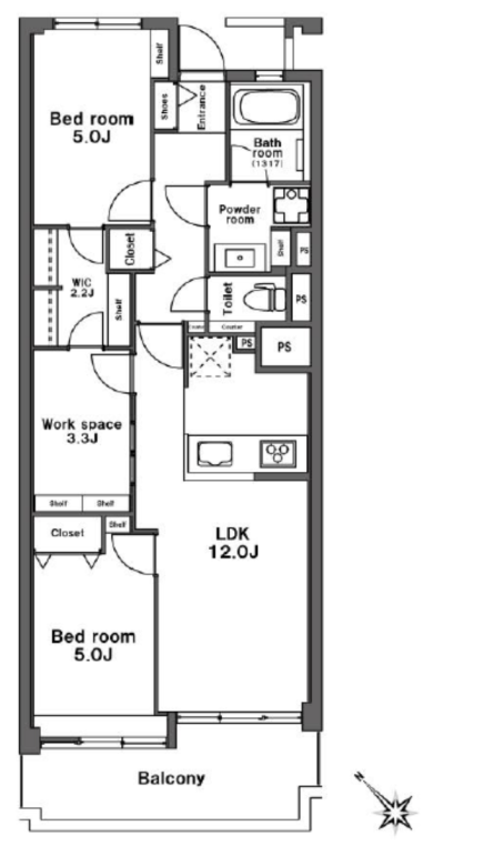 Meguro 8 min Renovated 3 Bedroom Apartment 