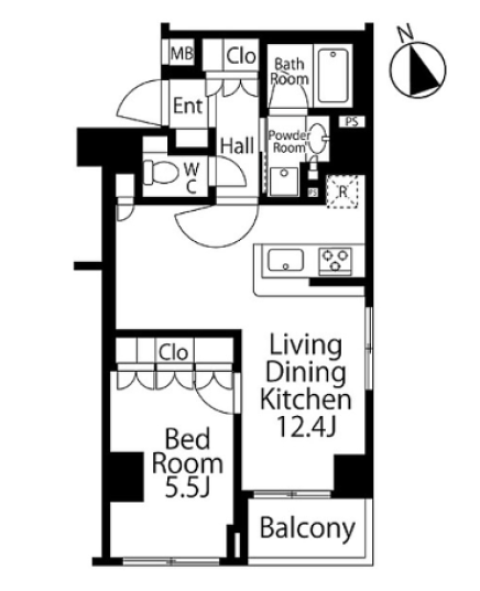 Hiroo 7 min Modern 1 Bedroom Apartment